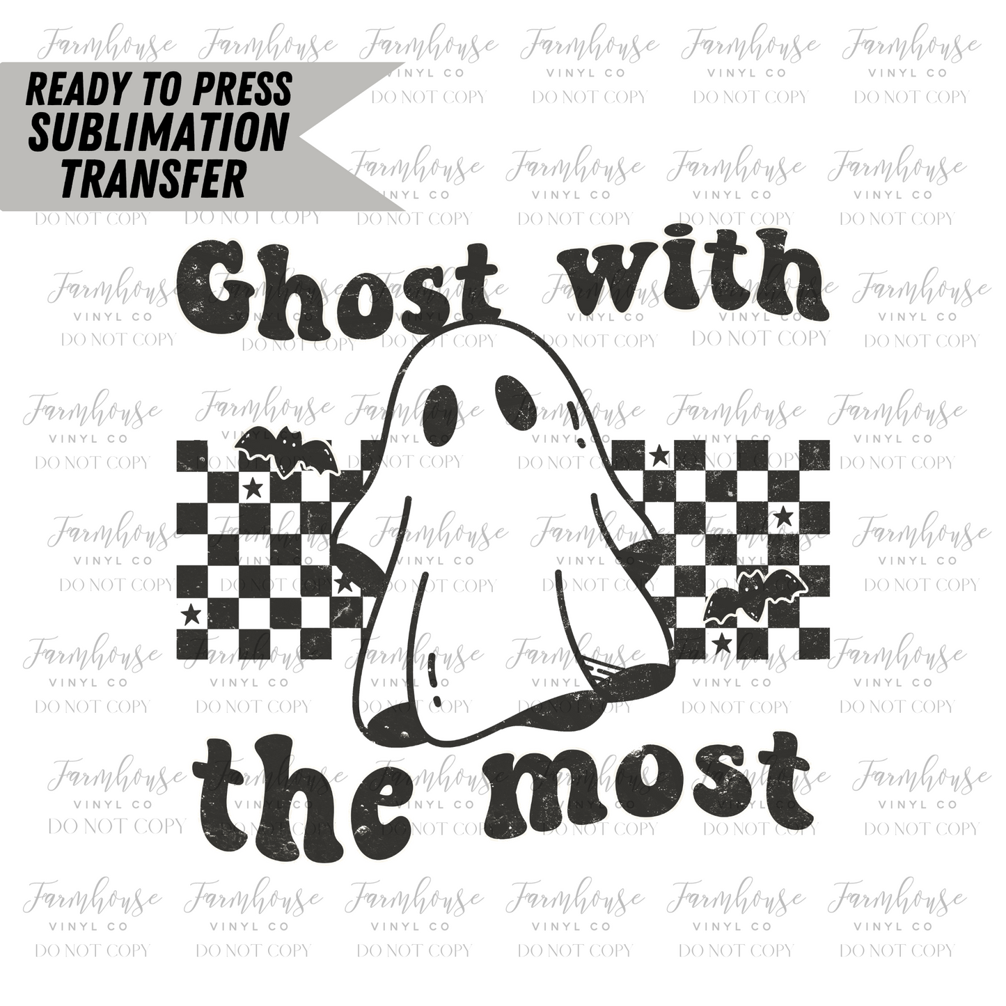 Ghost With The Most Ready To Press Sublimation Transfer