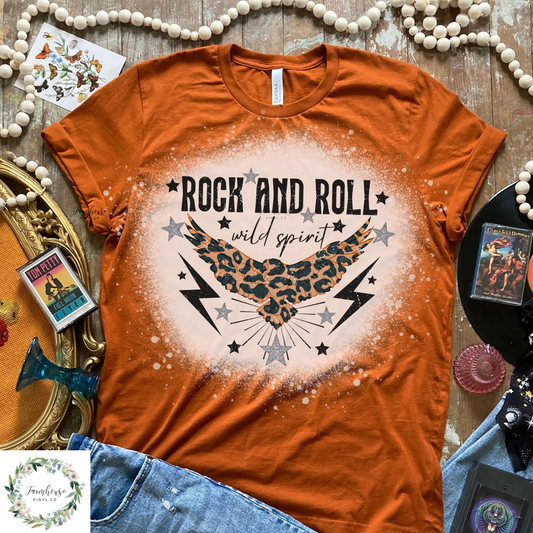 Rock And Roll Wild Spirit Bleached Shirt