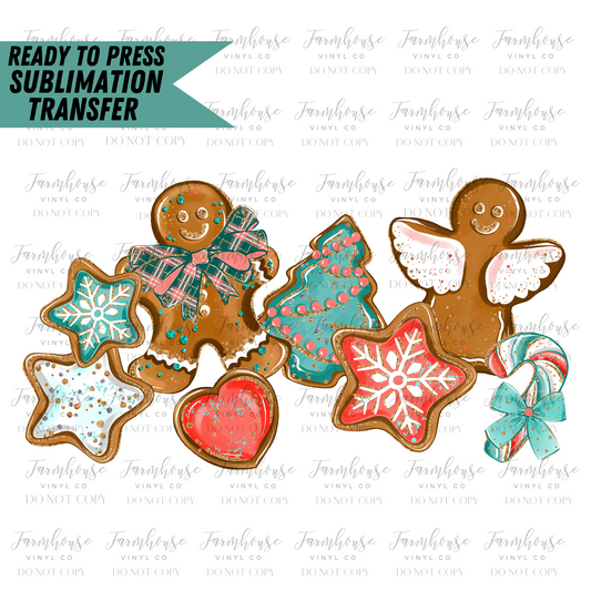 Christmas Cookies Ready To Press Sublimation Transfer - Farmhouse Vinyl Co