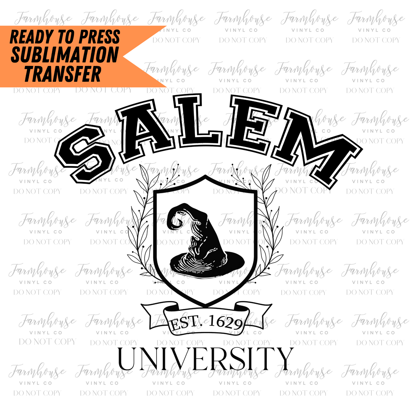 Salem University Ready To Press Sublimation Transfer