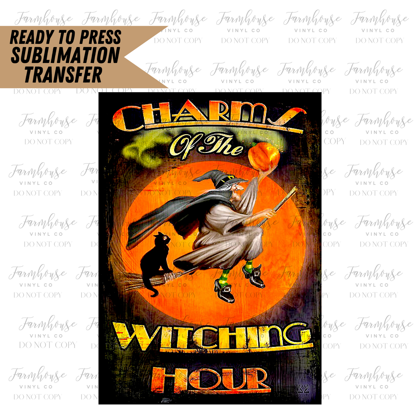Charm Of The Witching Hour Ready To Press Sublimation Transfer