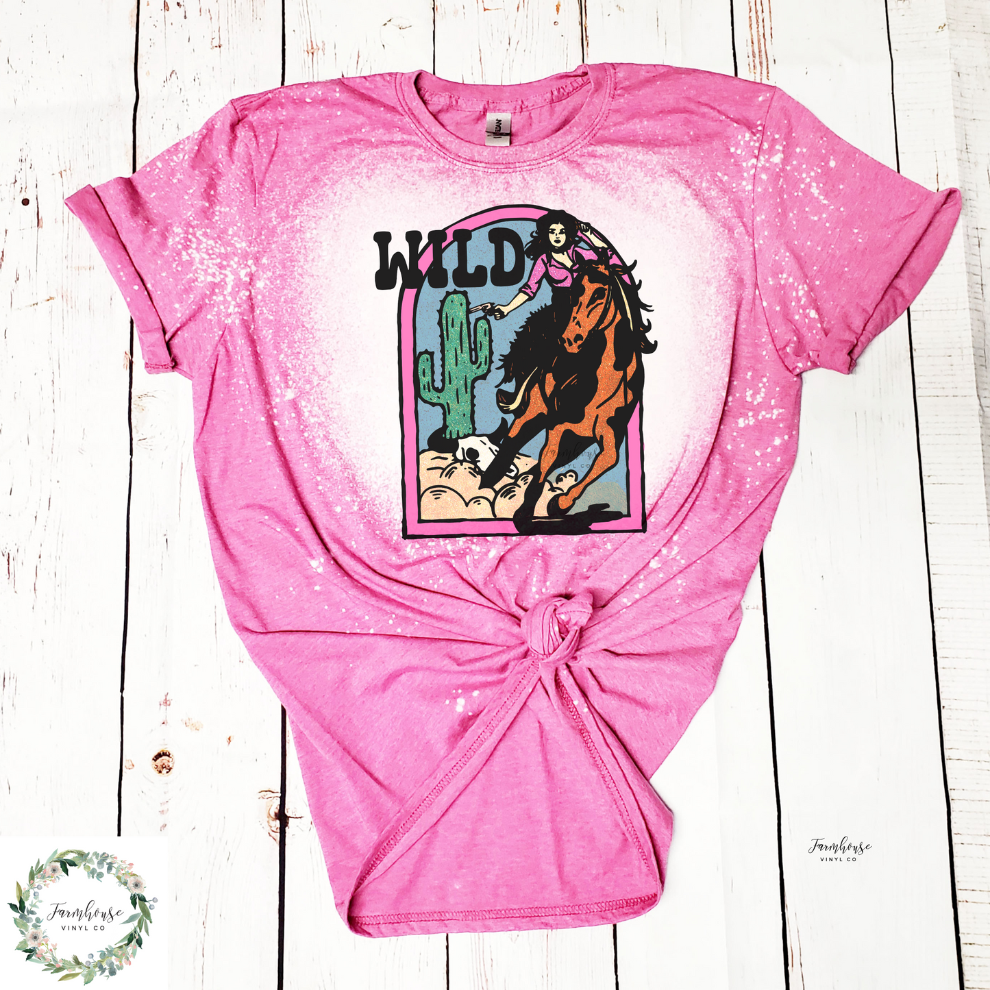 Wild Cowgirl Bleached Shirt
