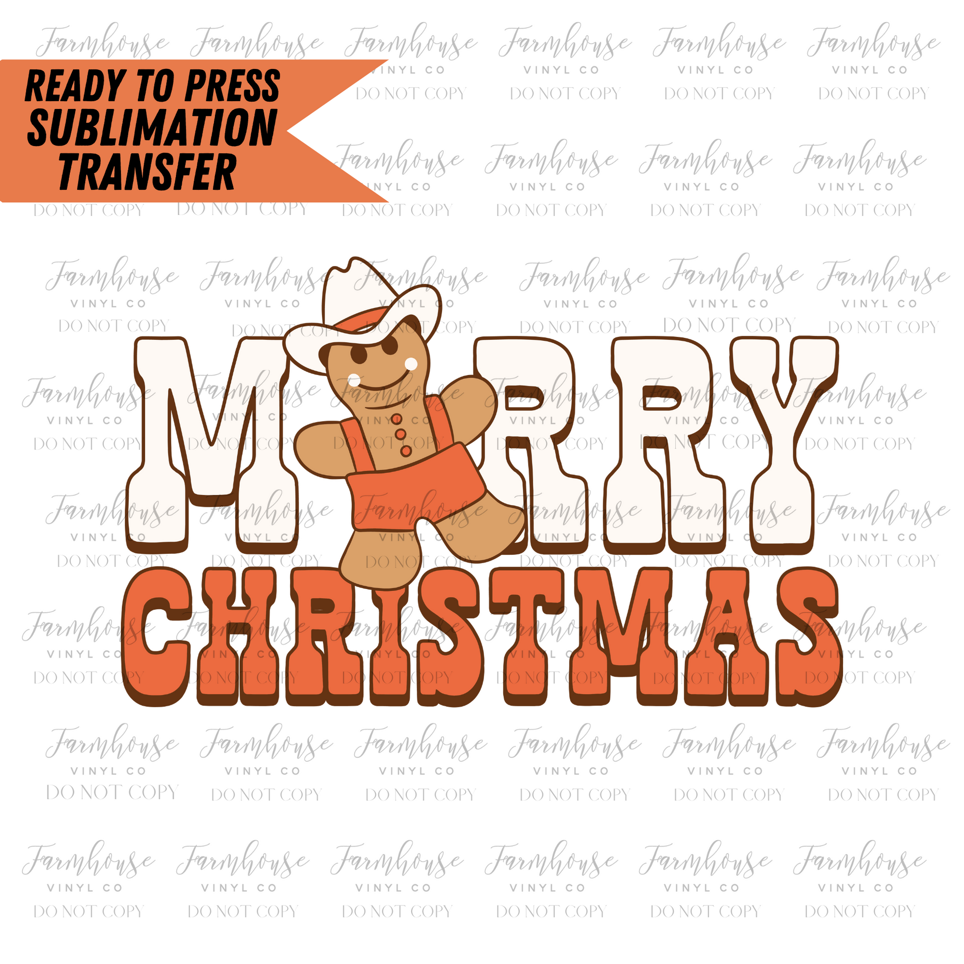 Merry Christmas Ready to Press Sublimation Transfer - Farmhouse Vinyl Co