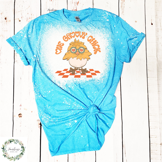 One Groovy Chick Bleached Shirt