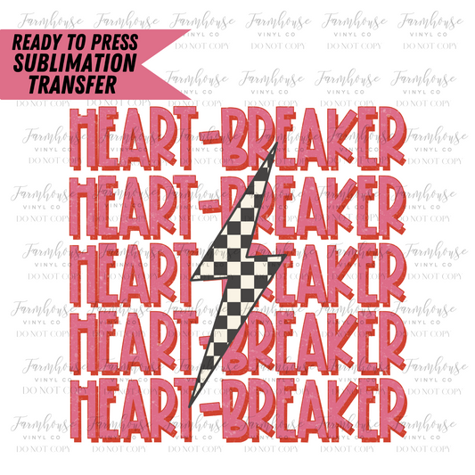 Heart Breaker Rocker Ready To Press Sublimation Transfer