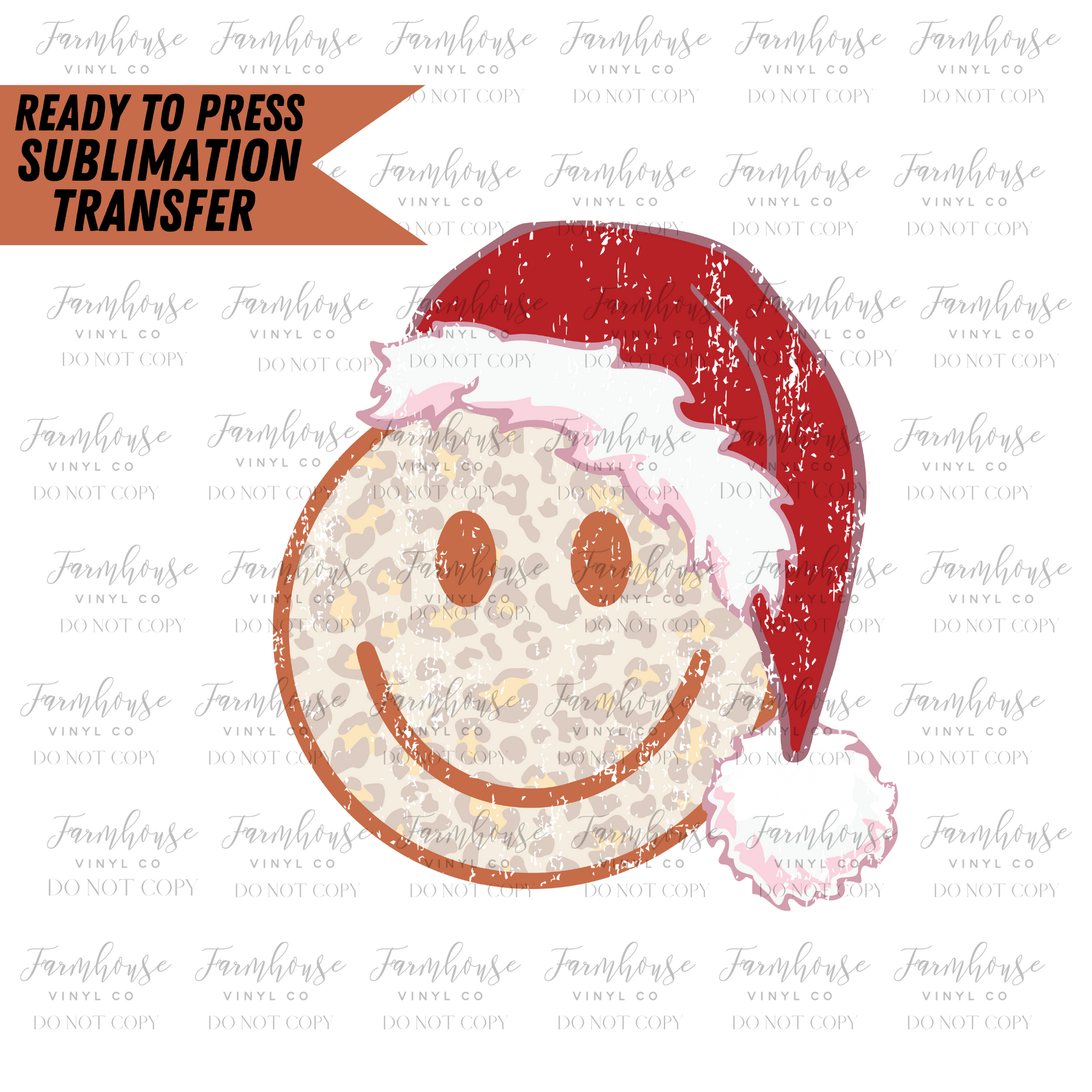 Retro Santa Claus Face Ready To Press Sublimation Transfer - Farmhouse Vinyl Co