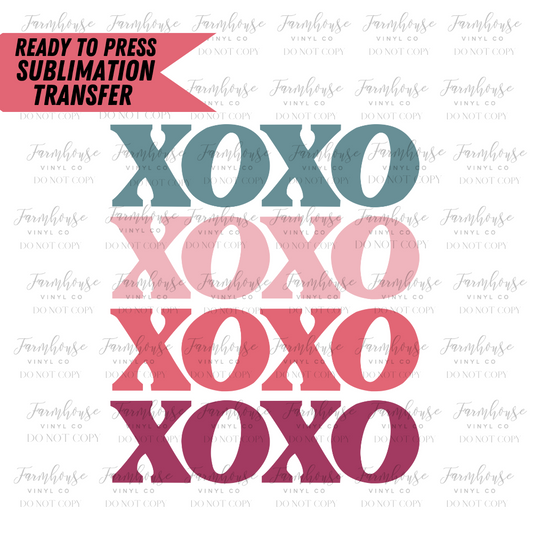 Xo Xo Valentines Day Ready To Press Sublimation Transfer Design - Farmhouse Vinyl Co