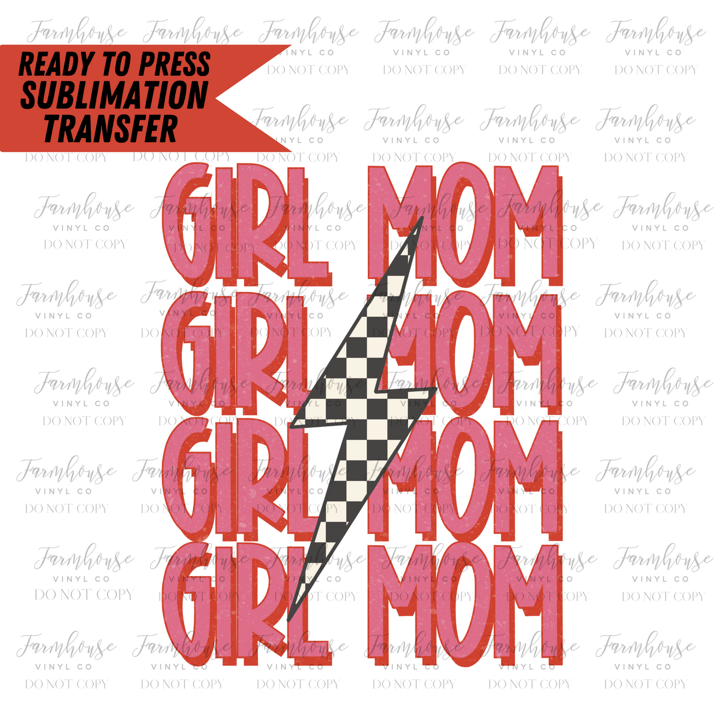 Girl Mom And Mama'S Girl Ready To Press Sublimation Transfer