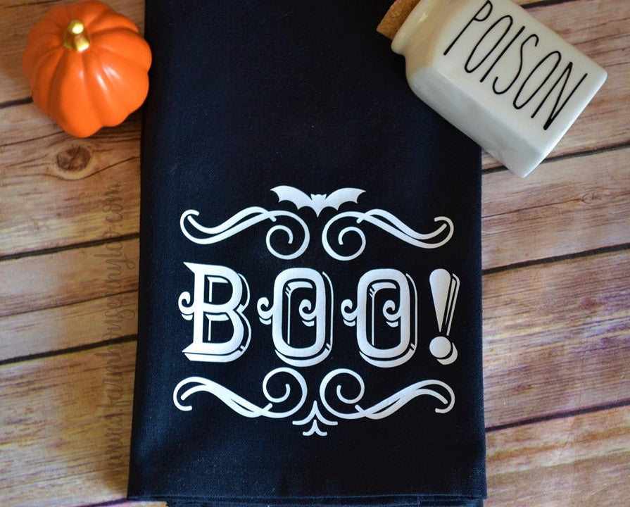 Boo and Drink Up Witches Halloween Towels - Farmhouse Vinyl Co