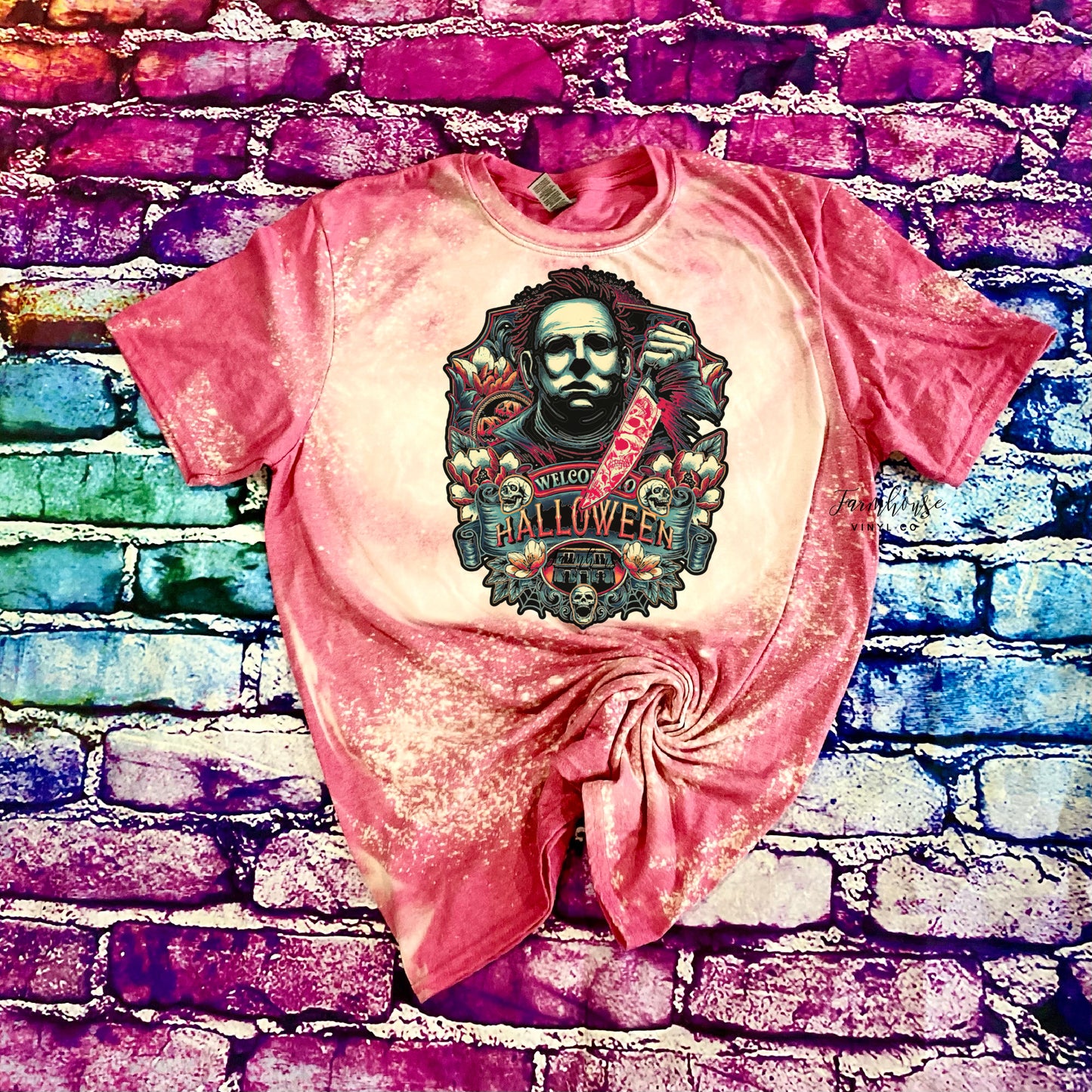Welcome to Halloween Michael Myers Bleached Shirt