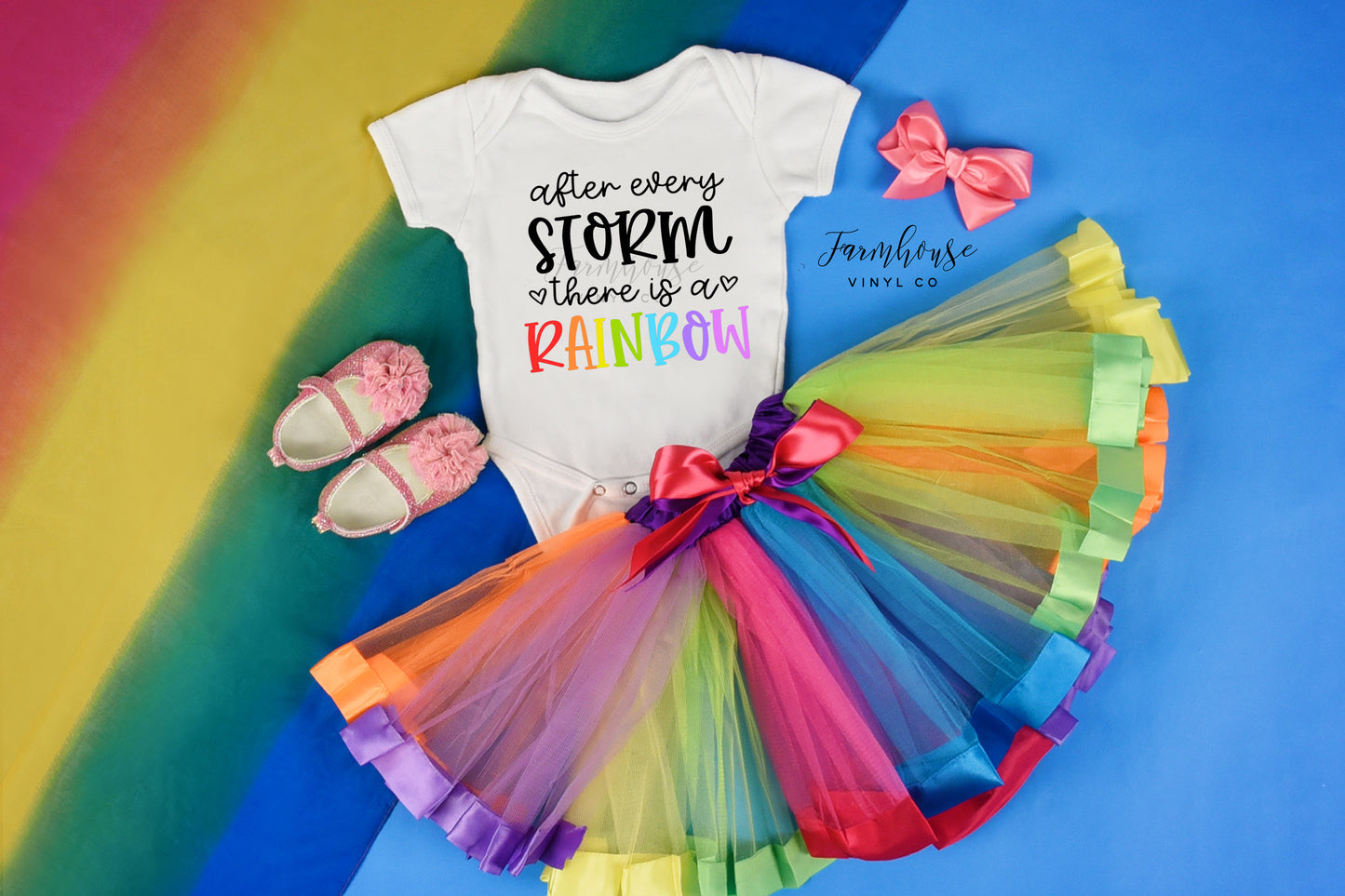 After Every Storm There is A Rainbow Onesie - Farmhouse Vinyl Co