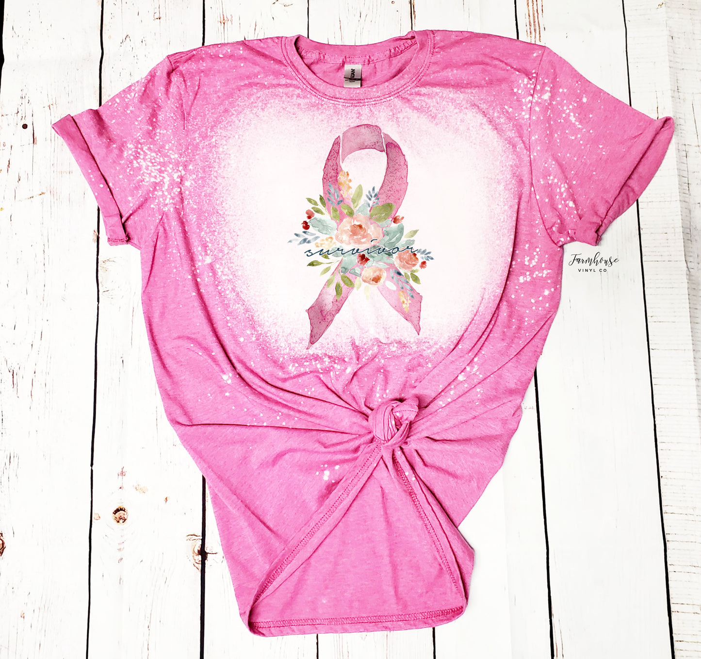 Pink Ribbon Rainbow Breast Cancer Shirt