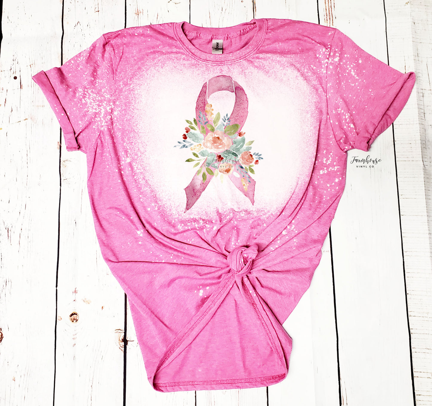 Pink Ribbon Rainbow Breast Cancer Shirt