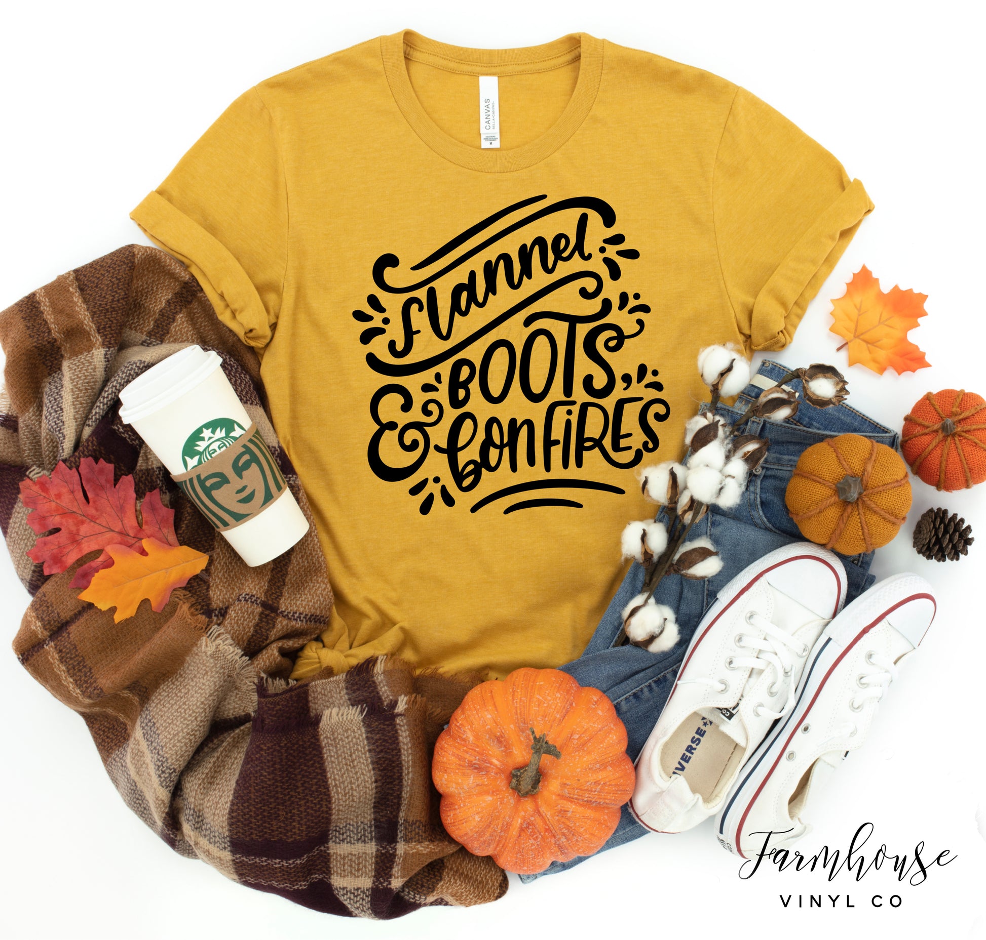 Flannel Boots and Bonfires Shirt - Farmhouse Vinyl Co