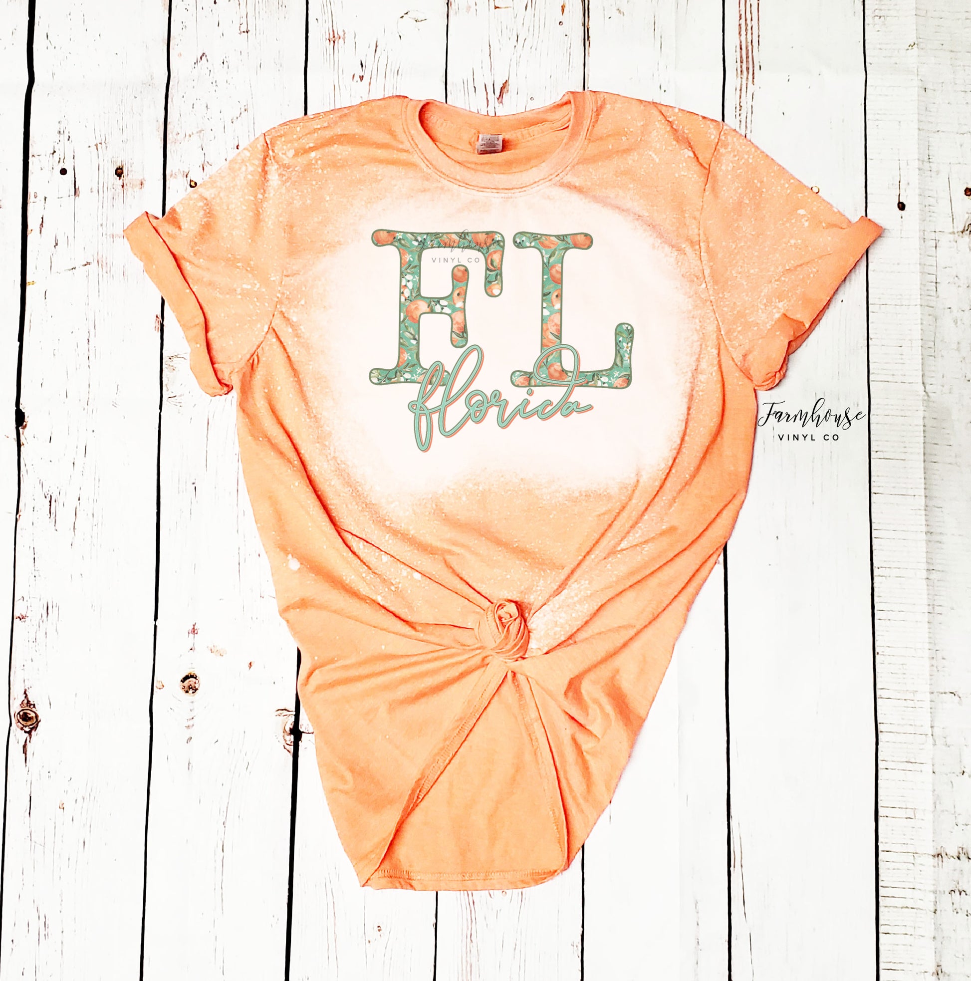 Florida Style Bleached Shirt - Farmhouse Vinyl Co