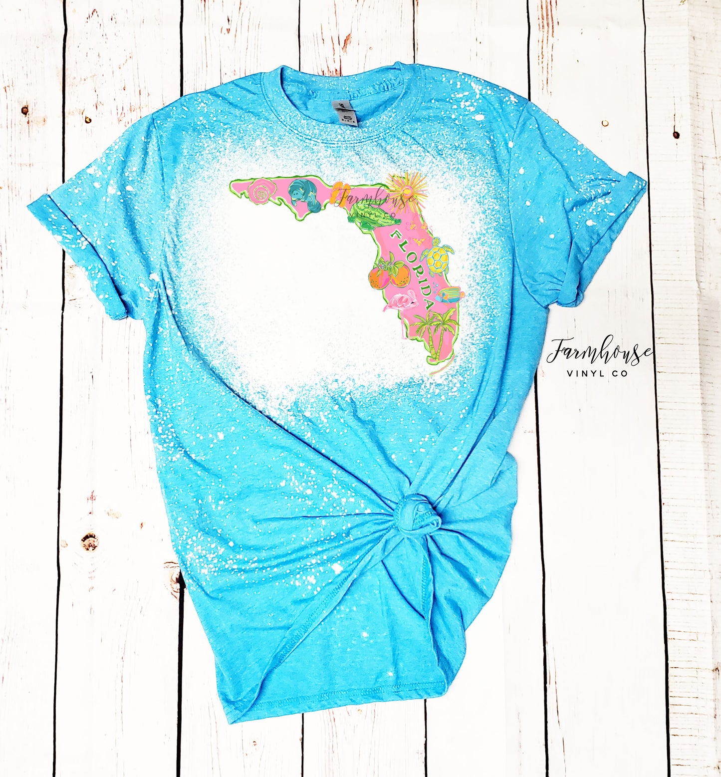 Florida Style Bleached Shirt - Farmhouse Vinyl Co
