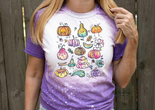 Whimsical Bright Pumpkins Shirt - Farmhouse Vinyl Co
