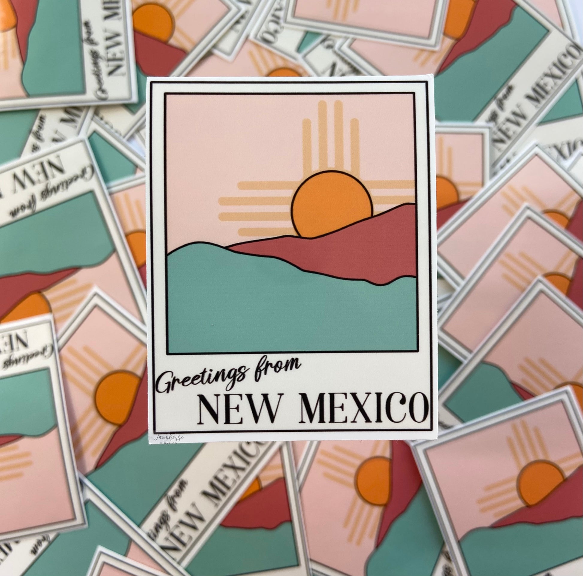 Greetings from New Mexico State Sticker - Farmhouse Vinyl Co