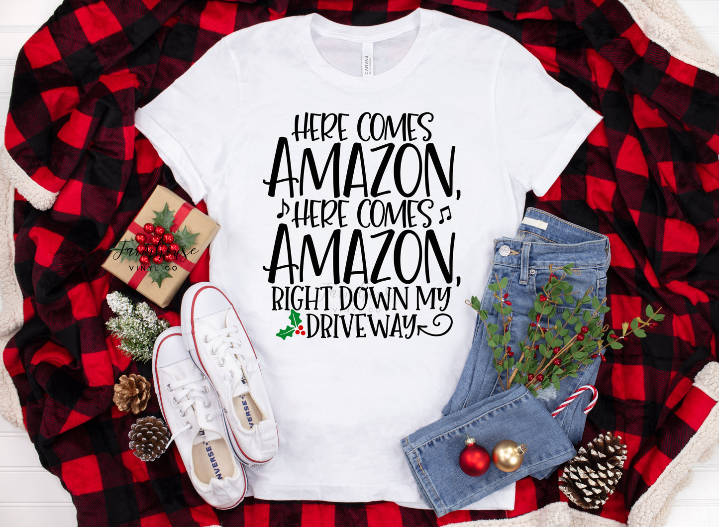 Here Comes Amazon Here Comes Amazon Right Down My Driveway Shirt