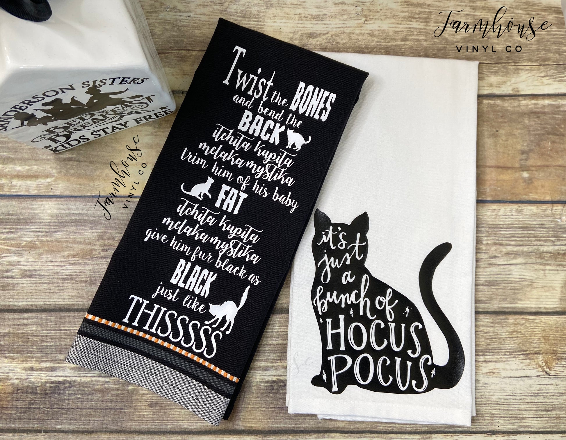 Hocus Pocus Halloween Towels - Farmhouse Vinyl Co