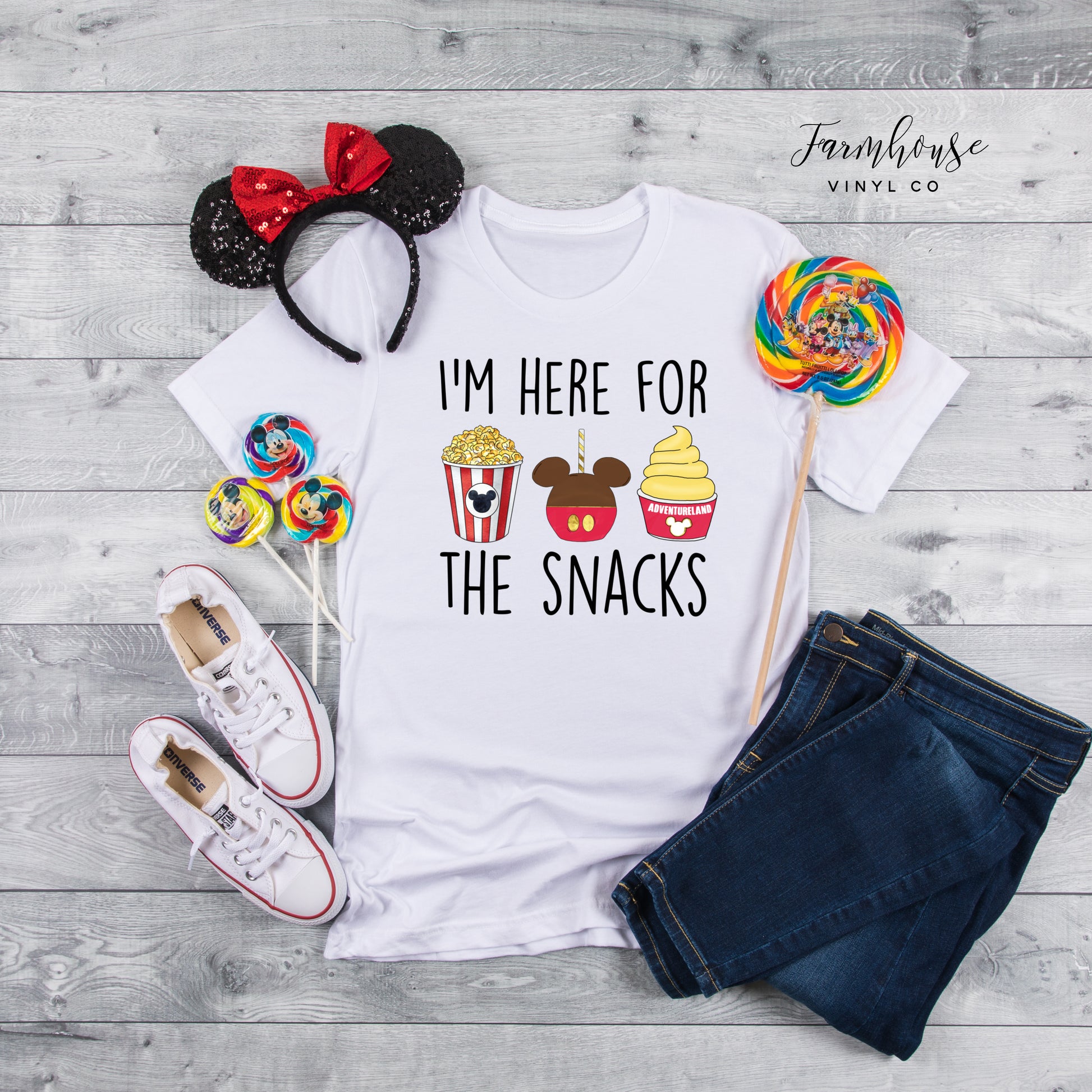 I'm Here for The Snacks Disney Shirt - Farmhouse Vinyl Co