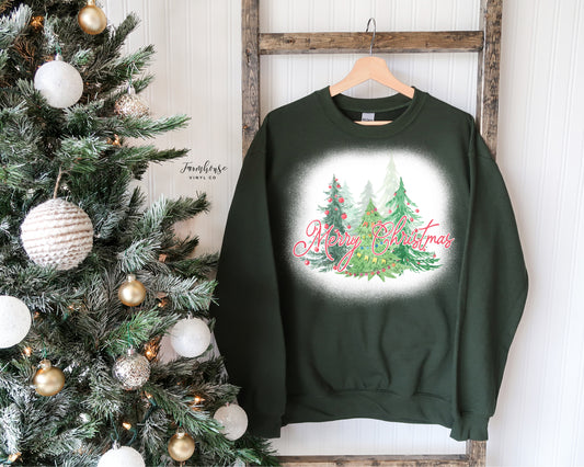 Merry Christmas Three Trees Shirt - Farmhouse Vinyl Co