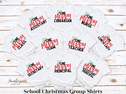 Educator School Group Christmas Shirt Collection - Farmhouse Vinyl Co
