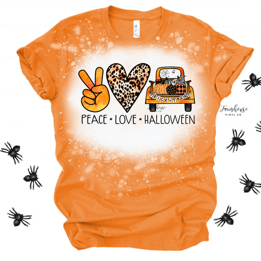 Peace Love Halloween Truck Shirt