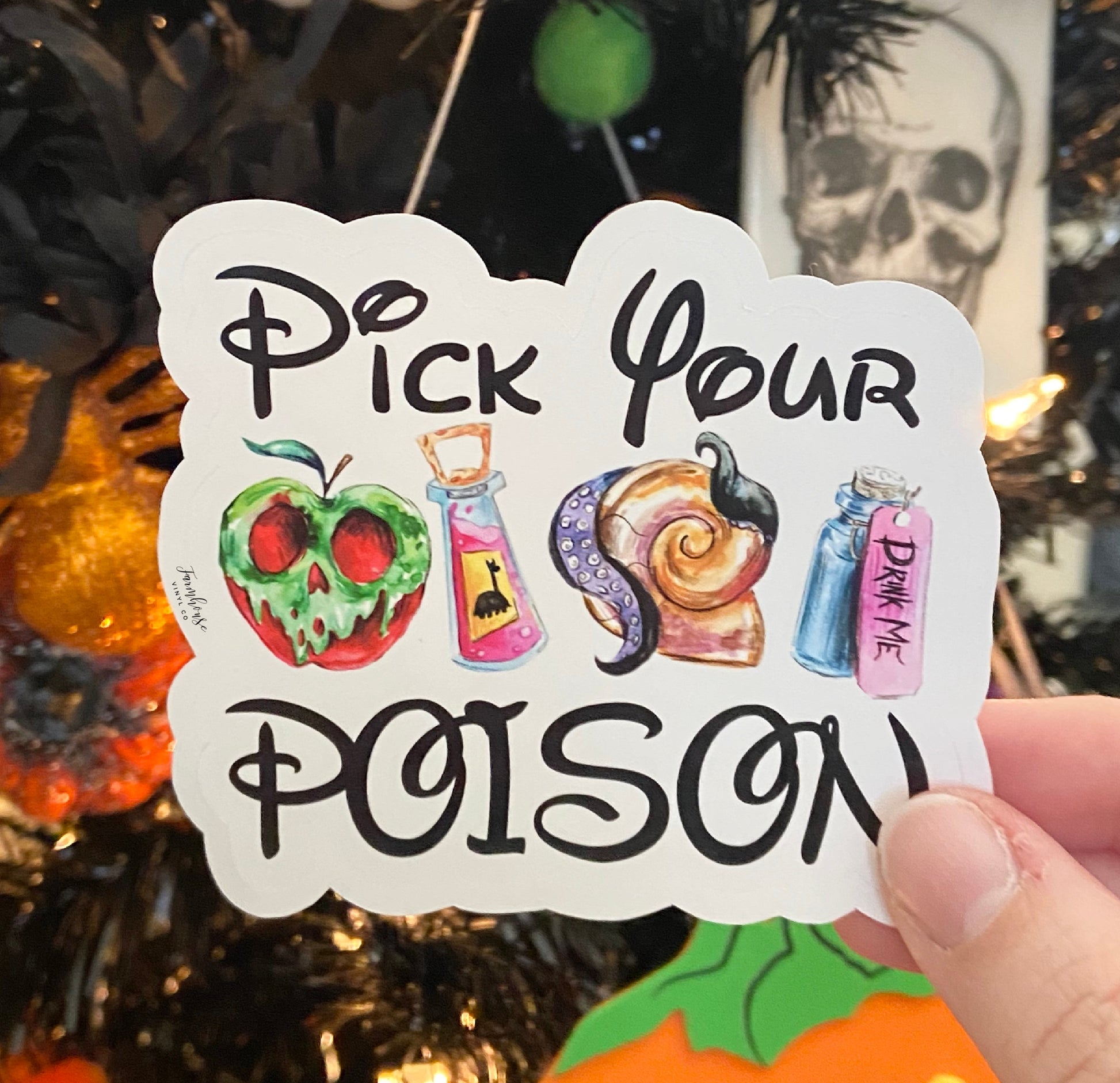 Pick Your Poison Villian Sticker - Farmhouse Vinyl Co