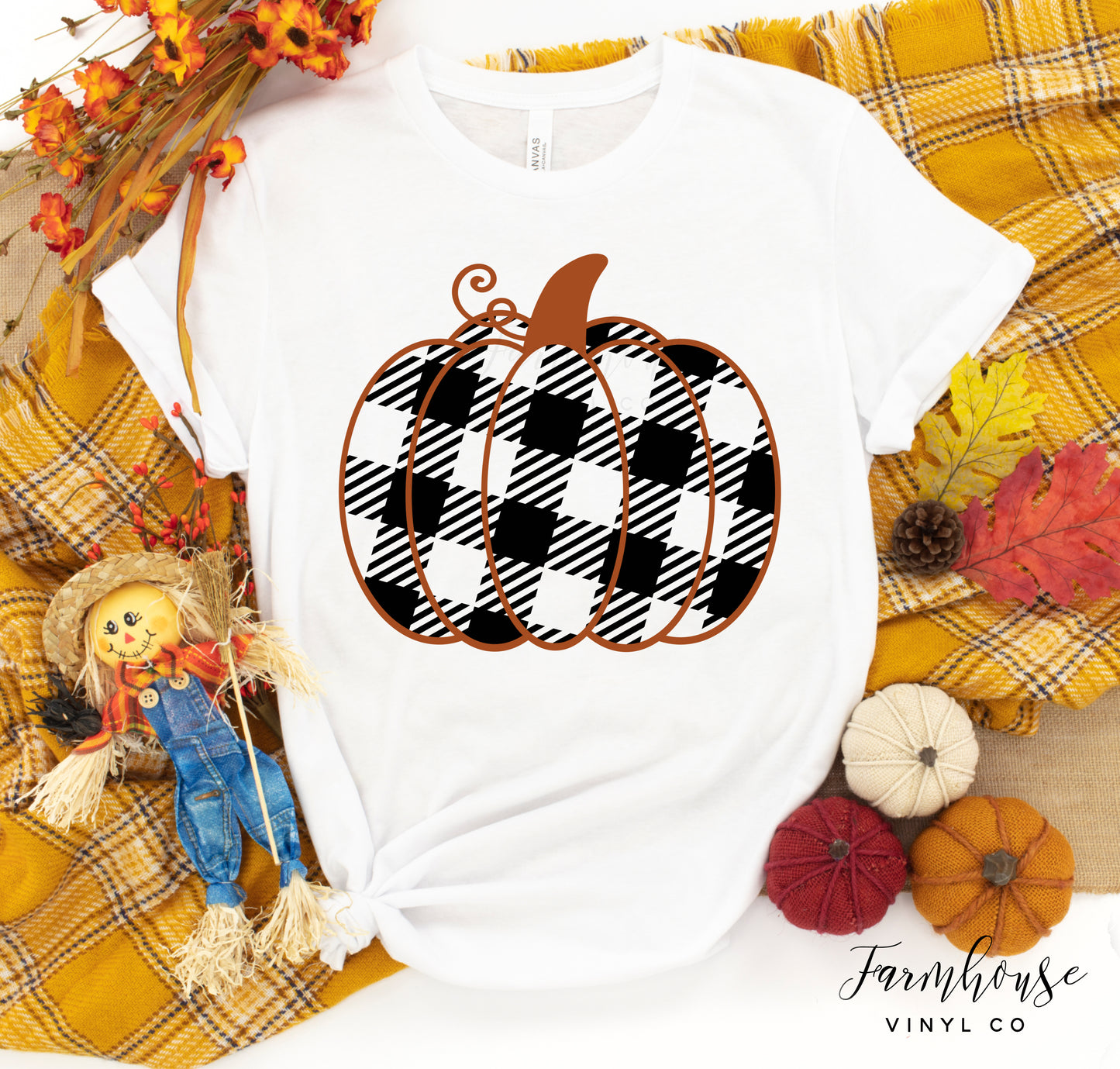 Plaid Pumpkin Shirt - Farmhouse Vinyl Co