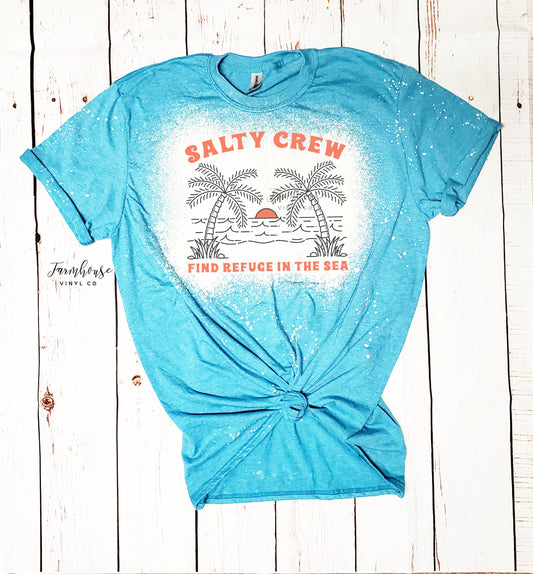 Salty Crew Find Refuge in the Sea Bleached Shirt - Farmhouse Vinyl Co