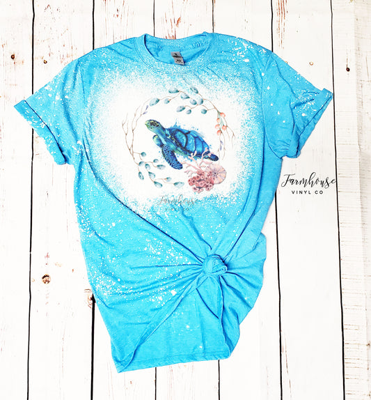 Turtle Ocean Bleached Shirt - Farmhouse Vinyl Co