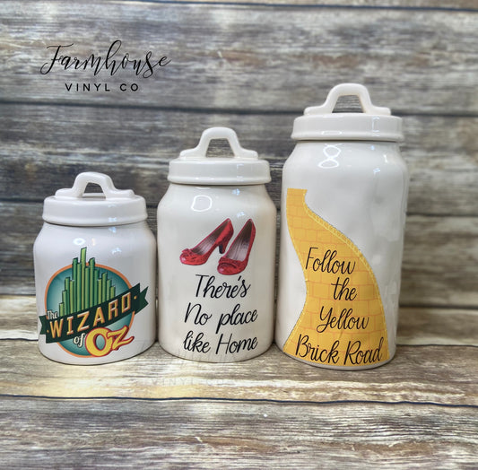 Wizard Of Oz Canister Decal Set - Farmhouse Vinyl Co