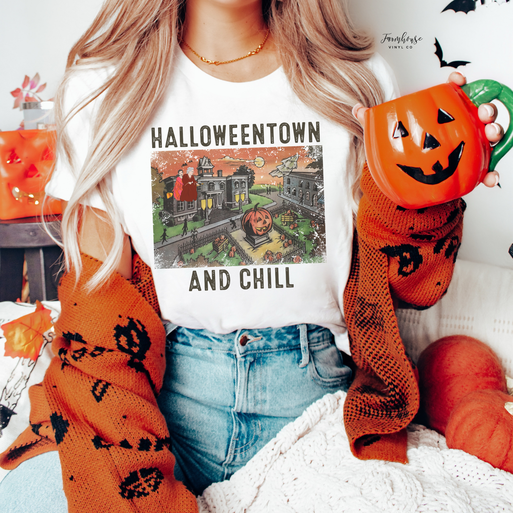 Halloweentown and Chill Shirt - Farmhouse Vinyl Co