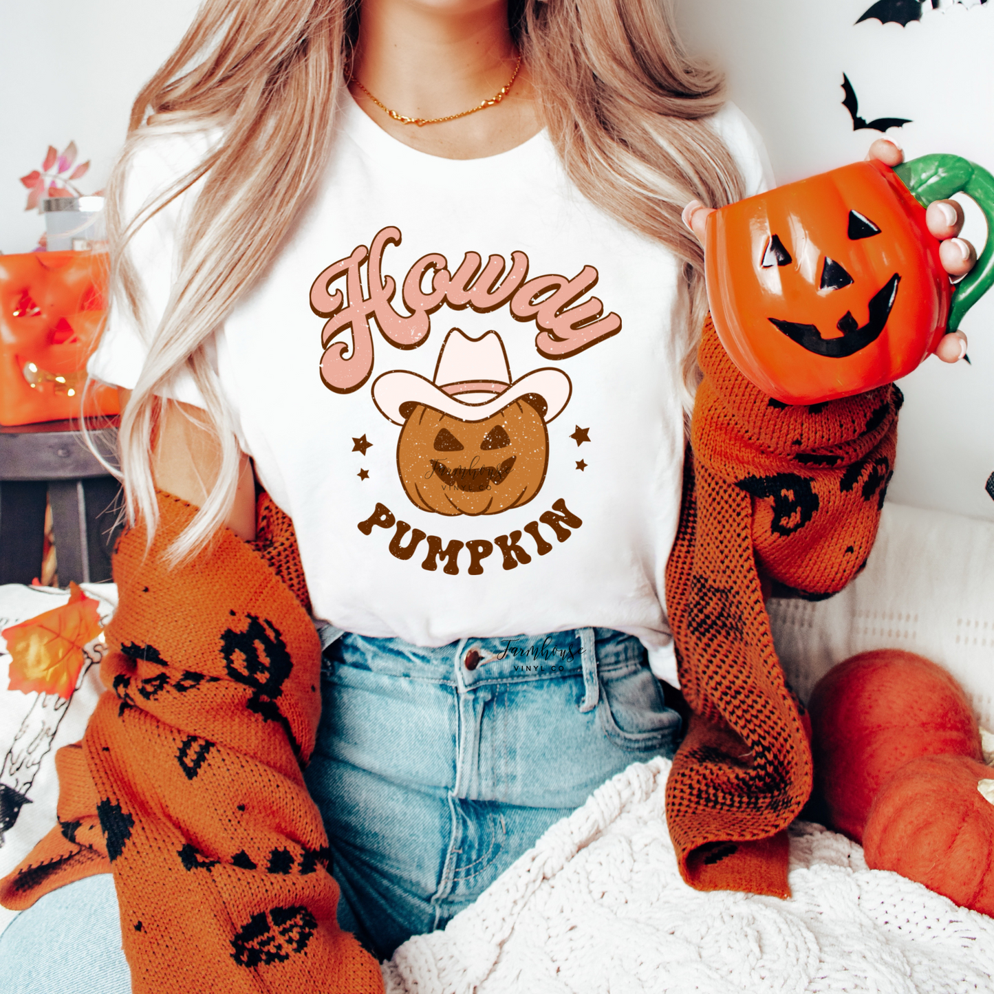 Howdy Pumpkin Country Shirt - Farmhouse Vinyl Co