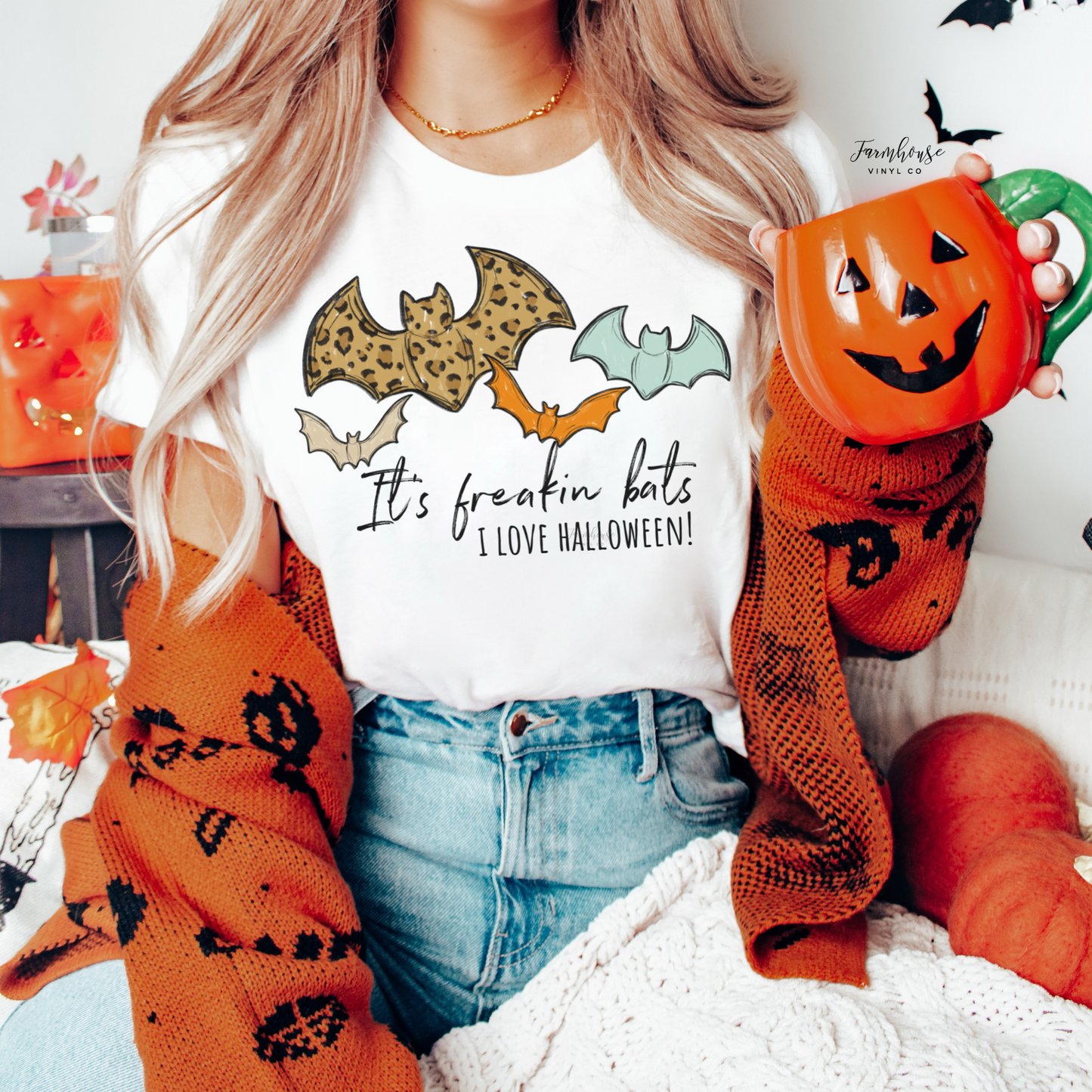 It's Freakin Bats I Love Halloween Shirt - Farmhouse Vinyl Co
