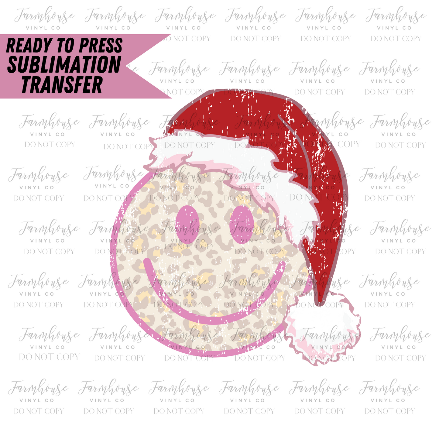 Retro Santa Claus Face Ready To Press Sublimation Transfer - Farmhouse Vinyl Co