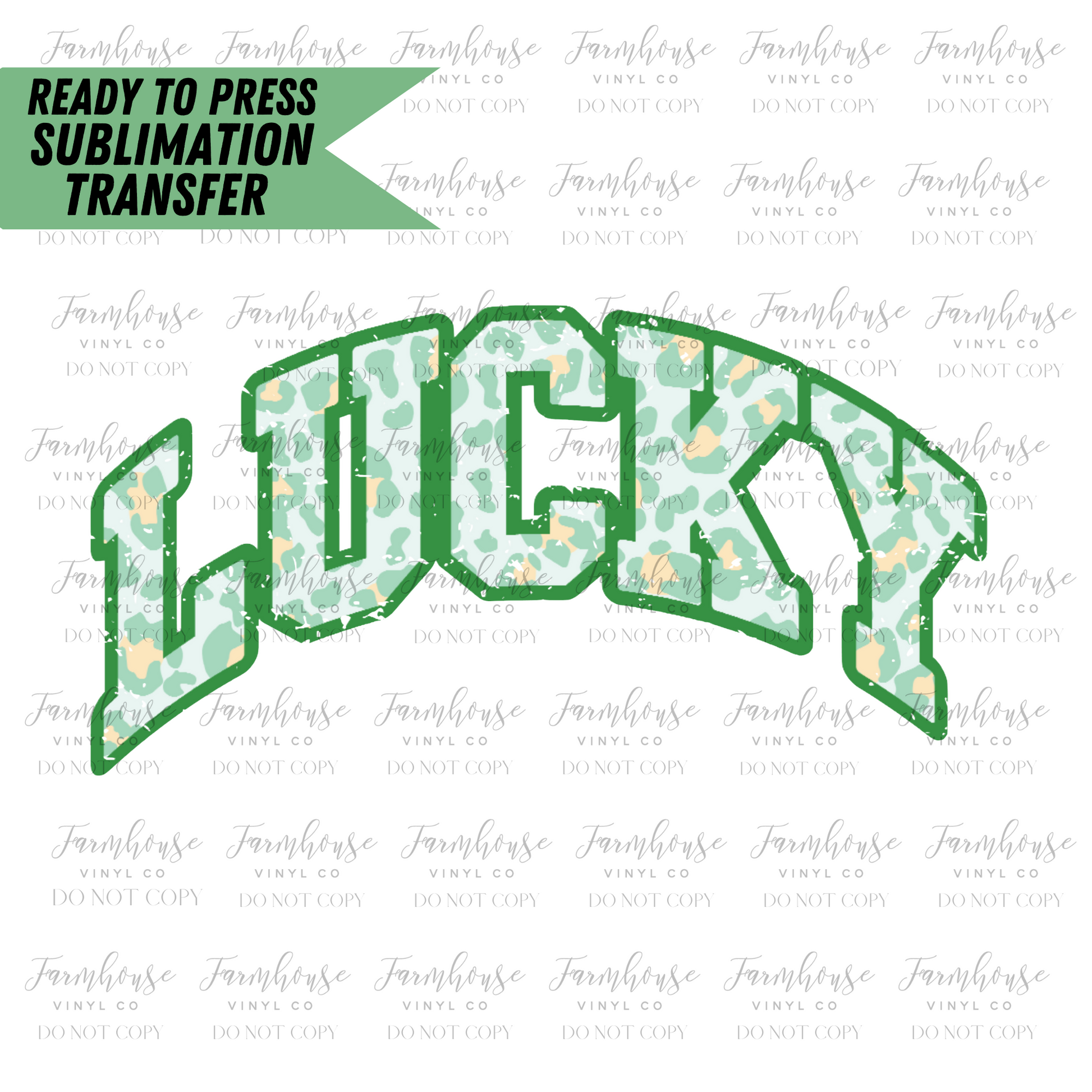 Happy Go Lucky Sublimation Transfer, Ready To Press, Heat Press
