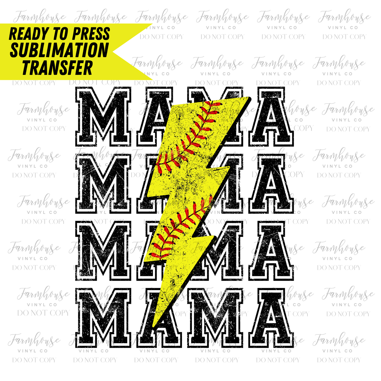 Softball Mama Ready To Press Sublimation Transfer