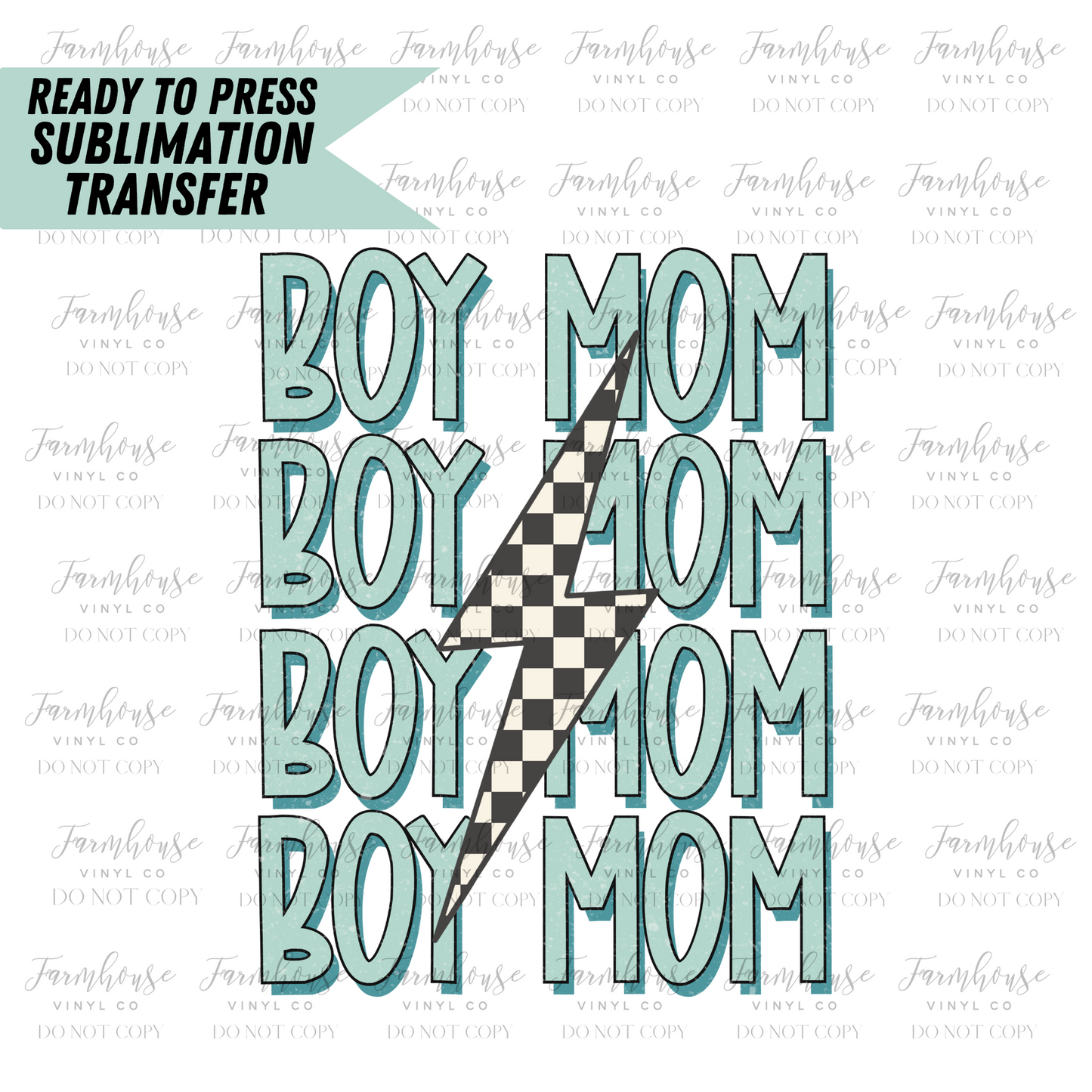 Boy Mom & Mama'S Boy Ready To Press Sublimation Transfer