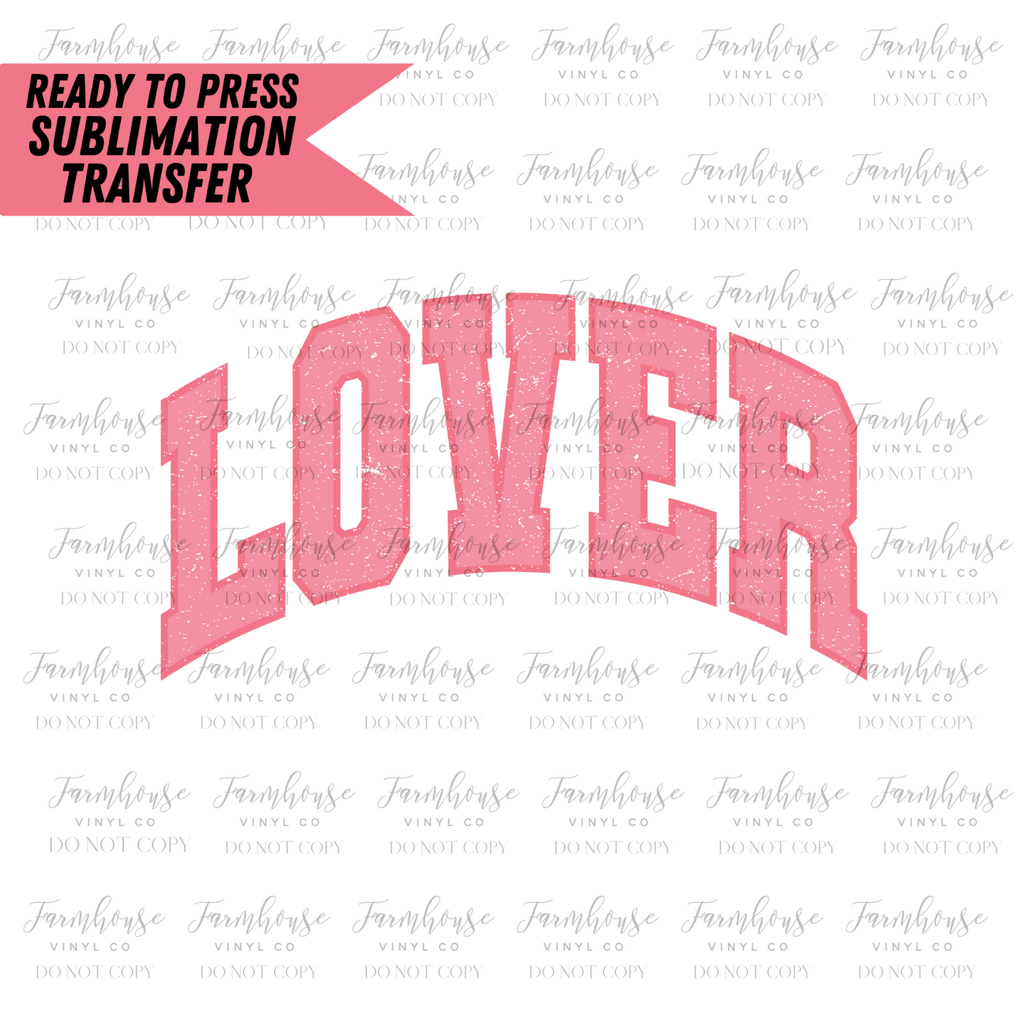 Lover Varsity Letters Ready To Press Sublimation Transfer