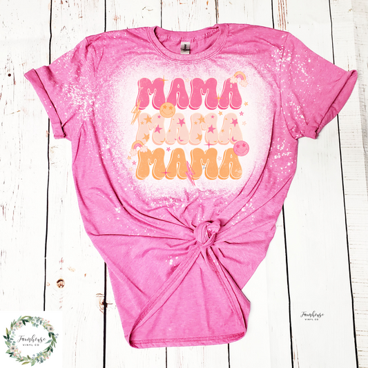 Mama Retro Bleached Shirt