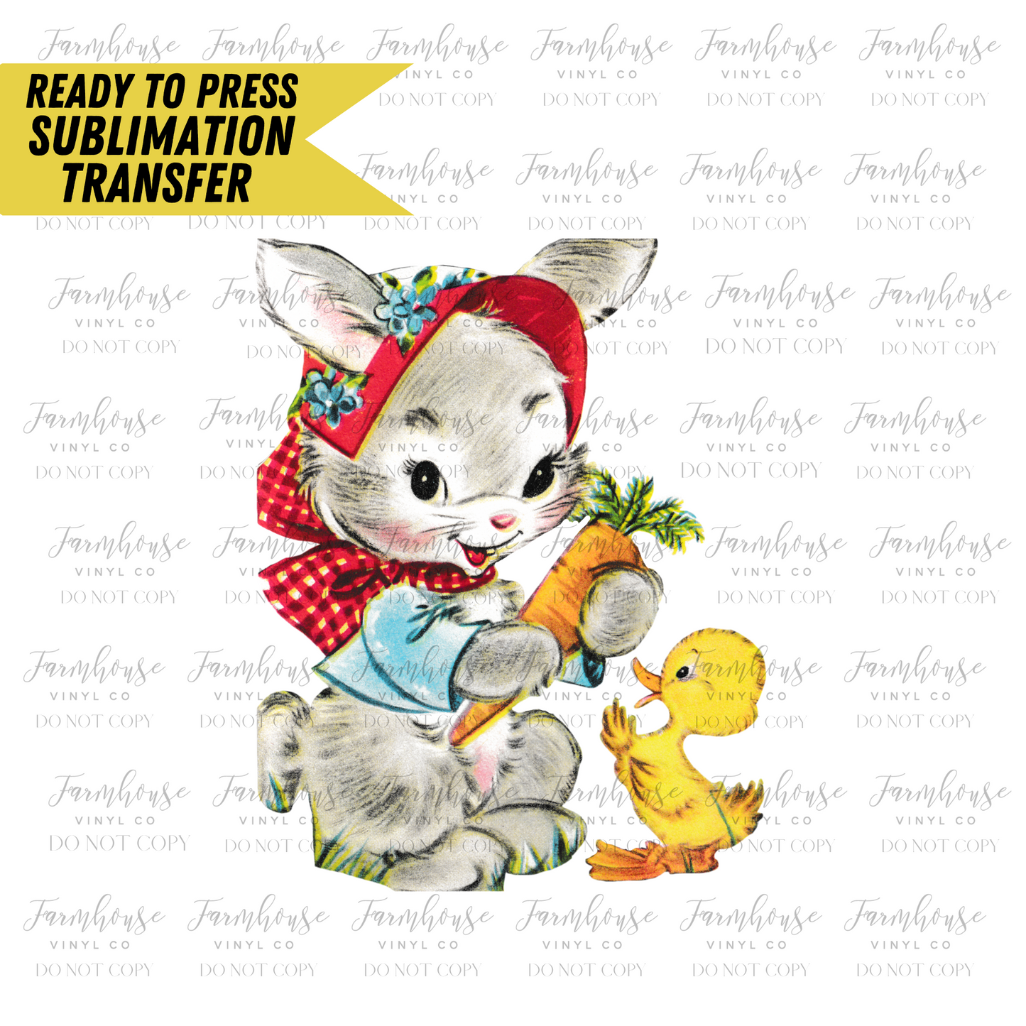 Vintage Easter Ready To Press Sublimation Transfer