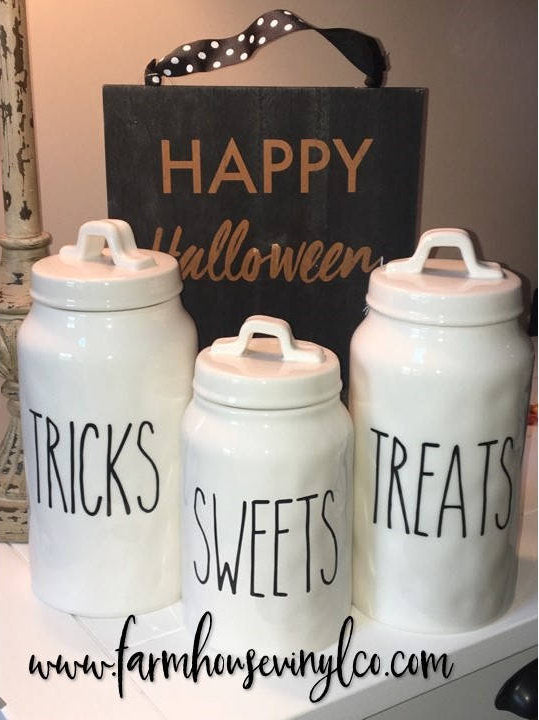 Halloween Sweets Treats Tricks Decals - Farmhouse Vinyl Co