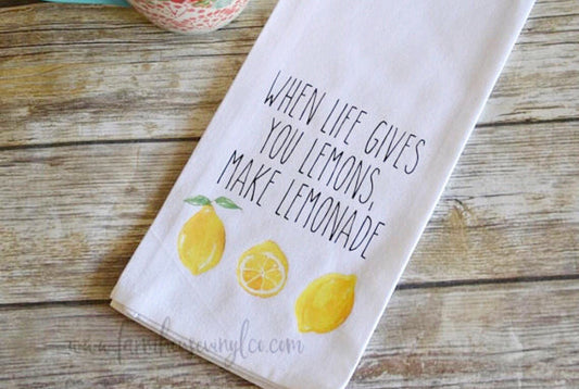 When Life Gives You Lemons Make Lemonade Towel - Farmhouse Vinyl Co