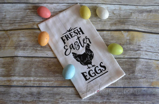 Farmhouse Fresh Easter Eggs Towel - Farmhouse Vinyl Co