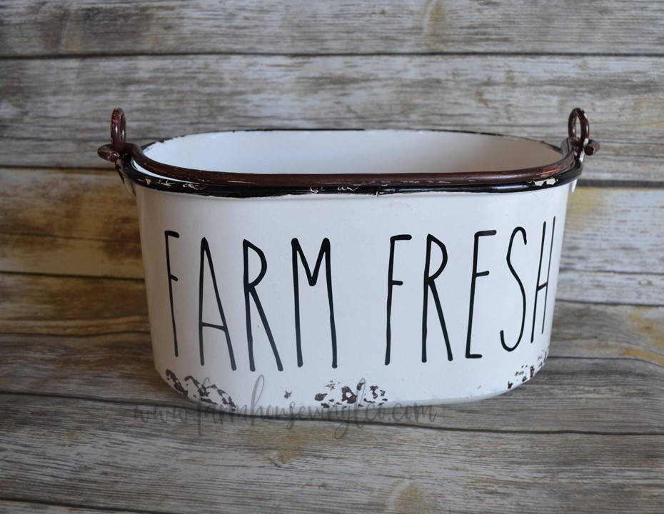 Farmhouse Farm Fresh Bucket Decal - Farmhouse Vinyl Co