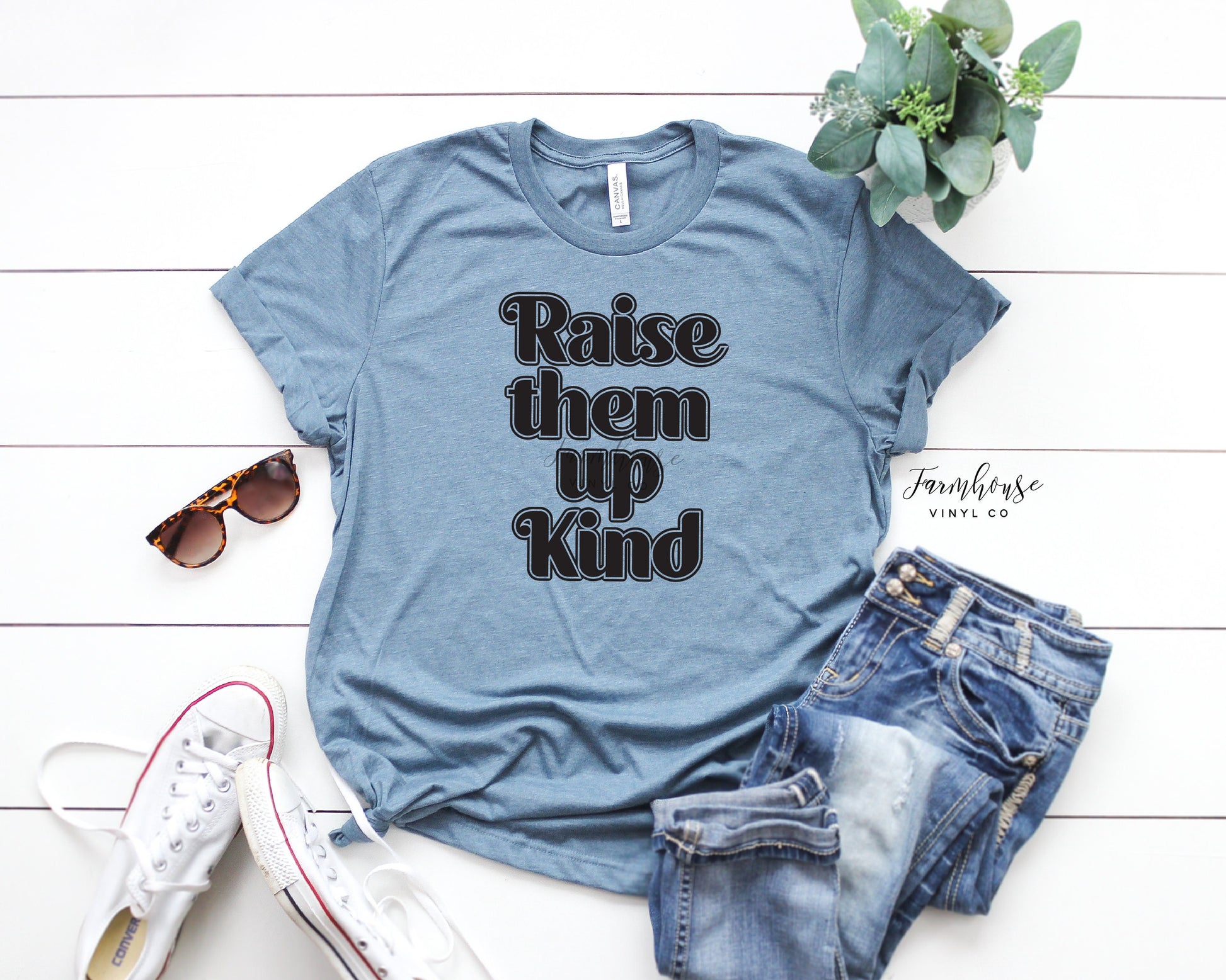 Raise Them Up Kind Tee Shirt~Mom Shirt Collection~Mom Tee Shirts~Mom Tee~Mom Shirts~SAHM~Mothers Day Gift~Homeschool Mom~Mommy Group Dropout - Farmhouse Vinyl Co