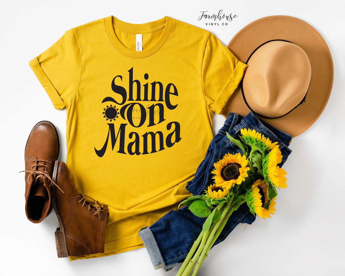 Shine On Mama Tee Shirt~Mom Shirt Collection~Mom Tee Shirts~Mom Tee~Mom Shirts~SAHM~Mothers Day Gift~Homeschool Mom~Raise Them Up Kind - Farmhouse Vinyl Co