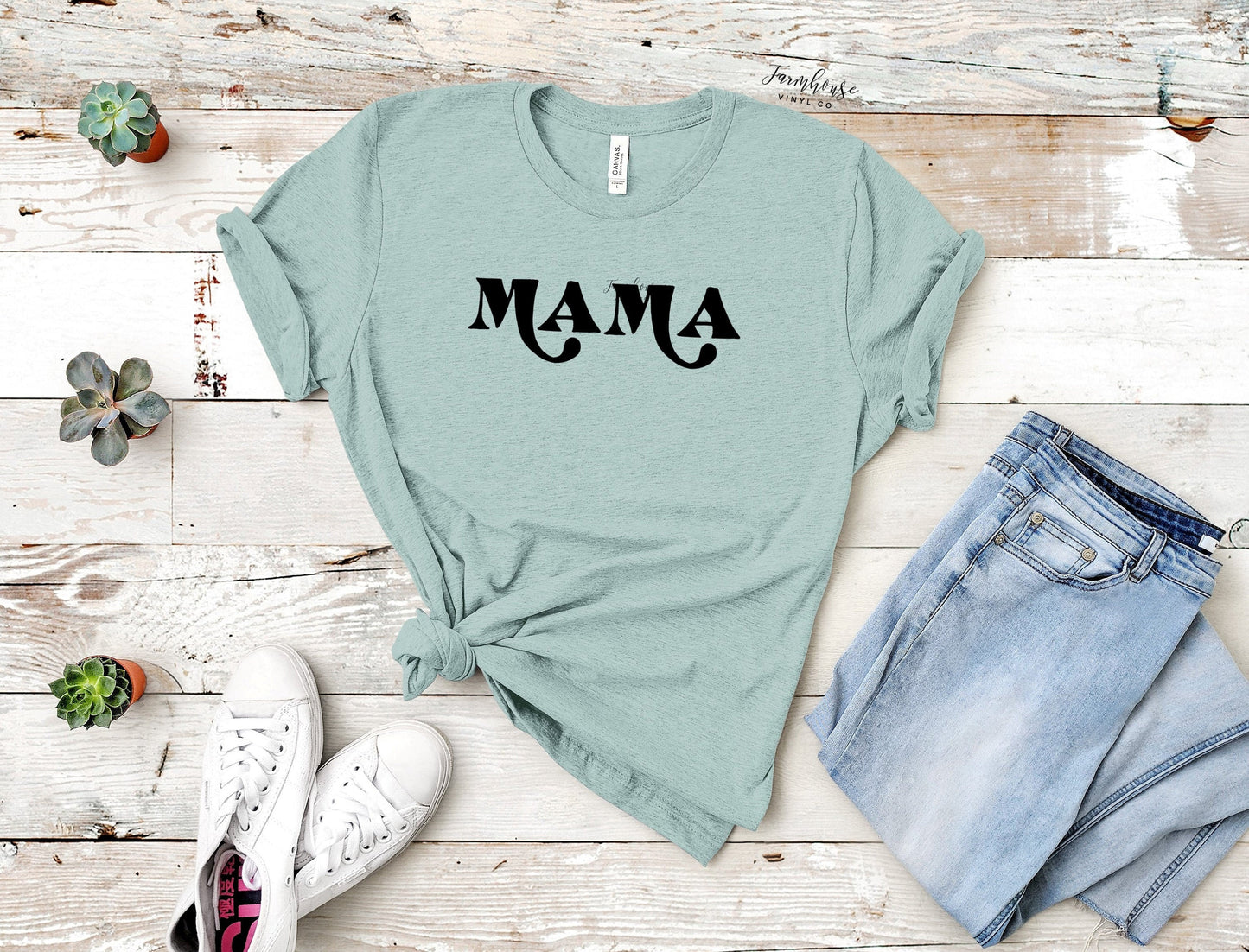 Retro Mama Shirt Mothers Day Gift Gift for Her Mom Shirt Attire for Her Vintage Retro Shirt Womans Tee Shirt - Farmhouse Vinyl Co